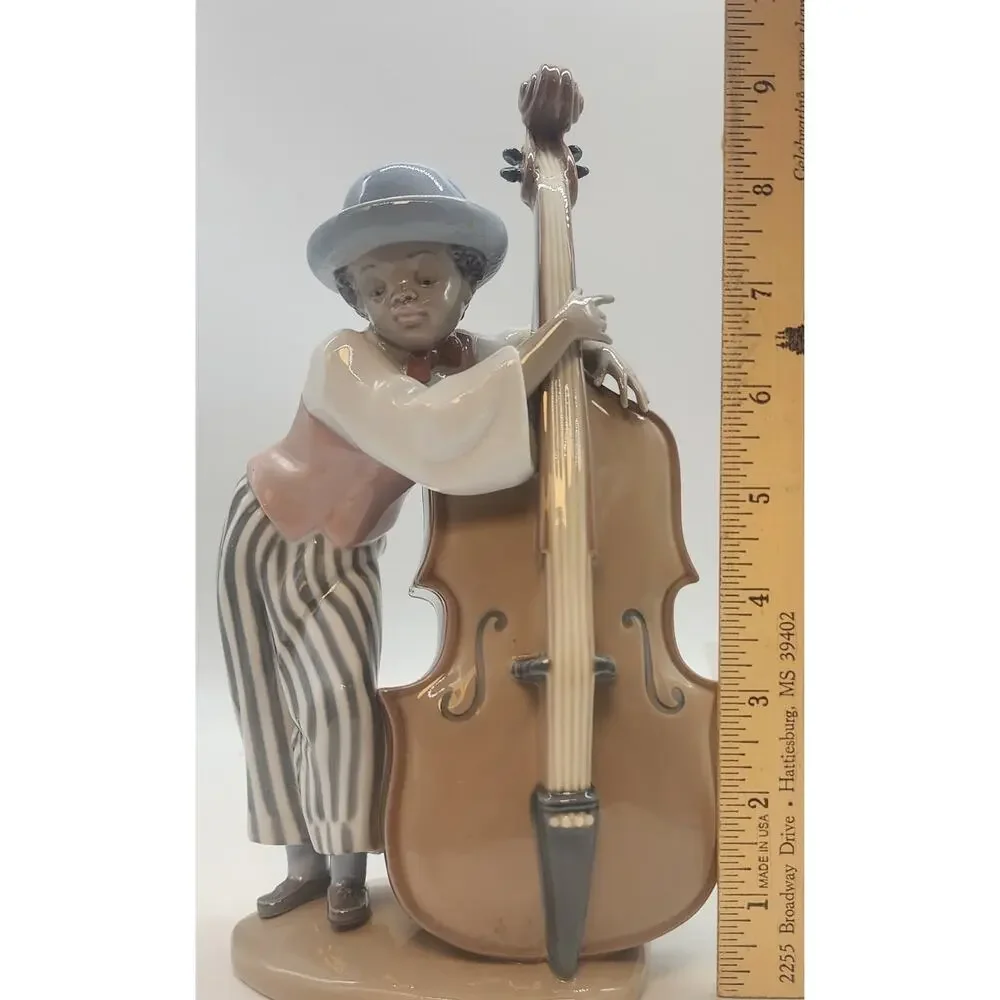 LLADRO Jazz Band, #5834 Jazz Bass - Black Legacy Collection - Retired